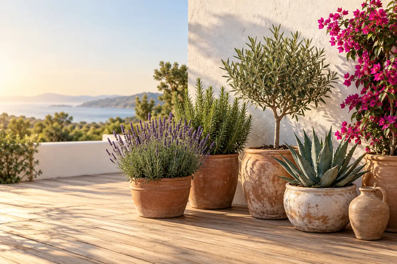 Terrasse plein sud : 5 plantes qui résistent à la chaleur et simplifient l’arrosage
