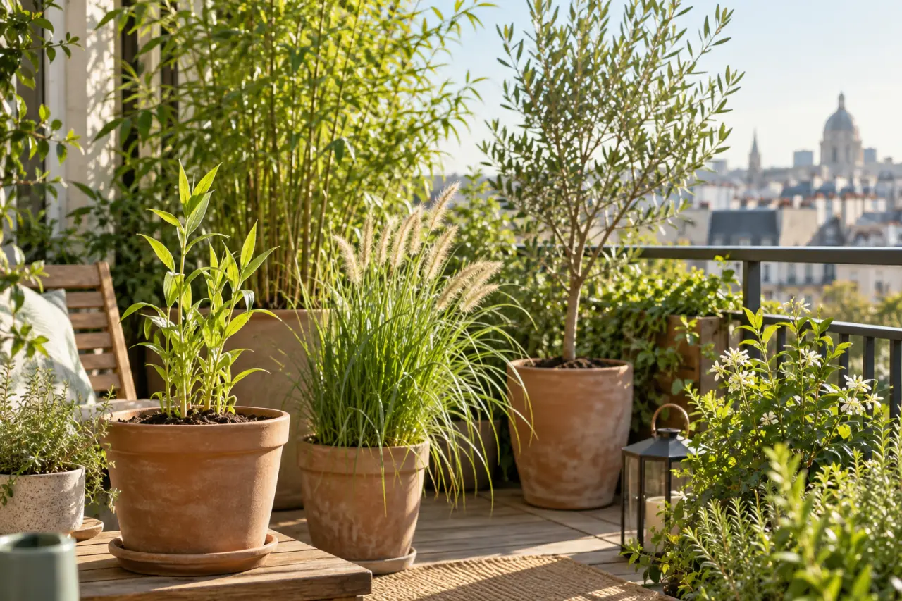 Plantes hautes pour balcon : pourquoi la vitesse de pousse compte plus que la taille finale