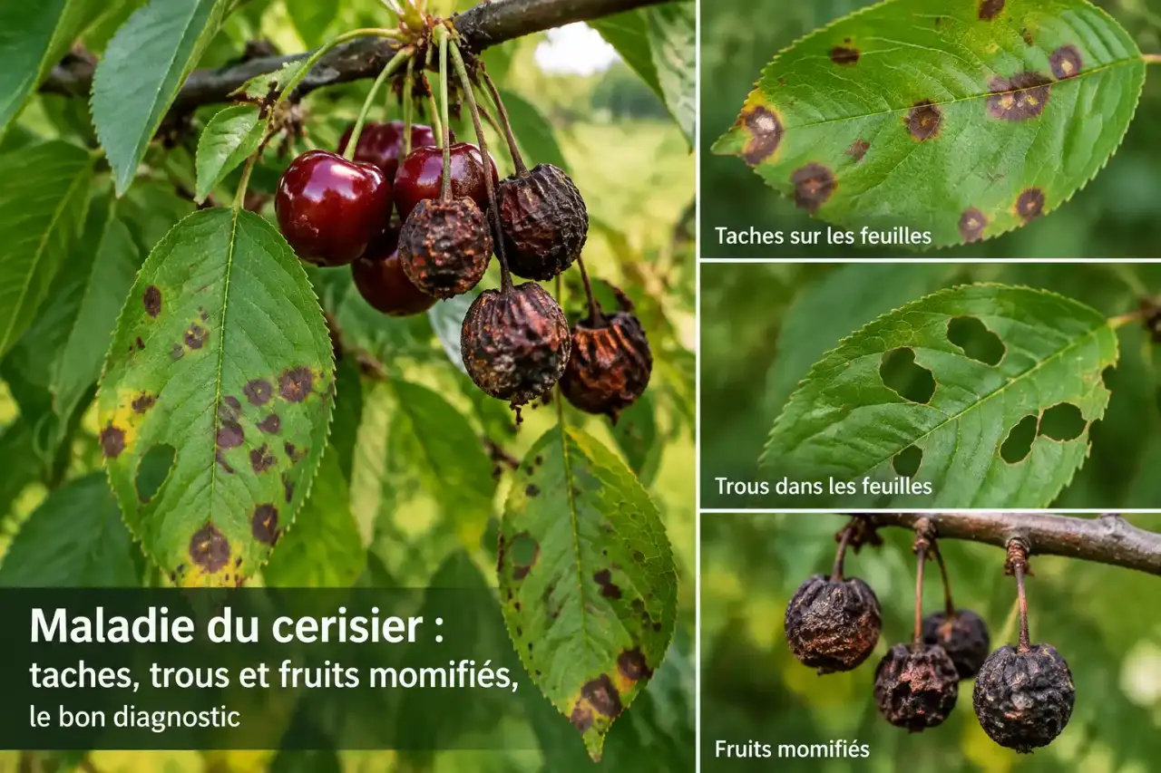 Maladie du cerisier : taches, trous et fruits momifiés, le bon diagnostic
