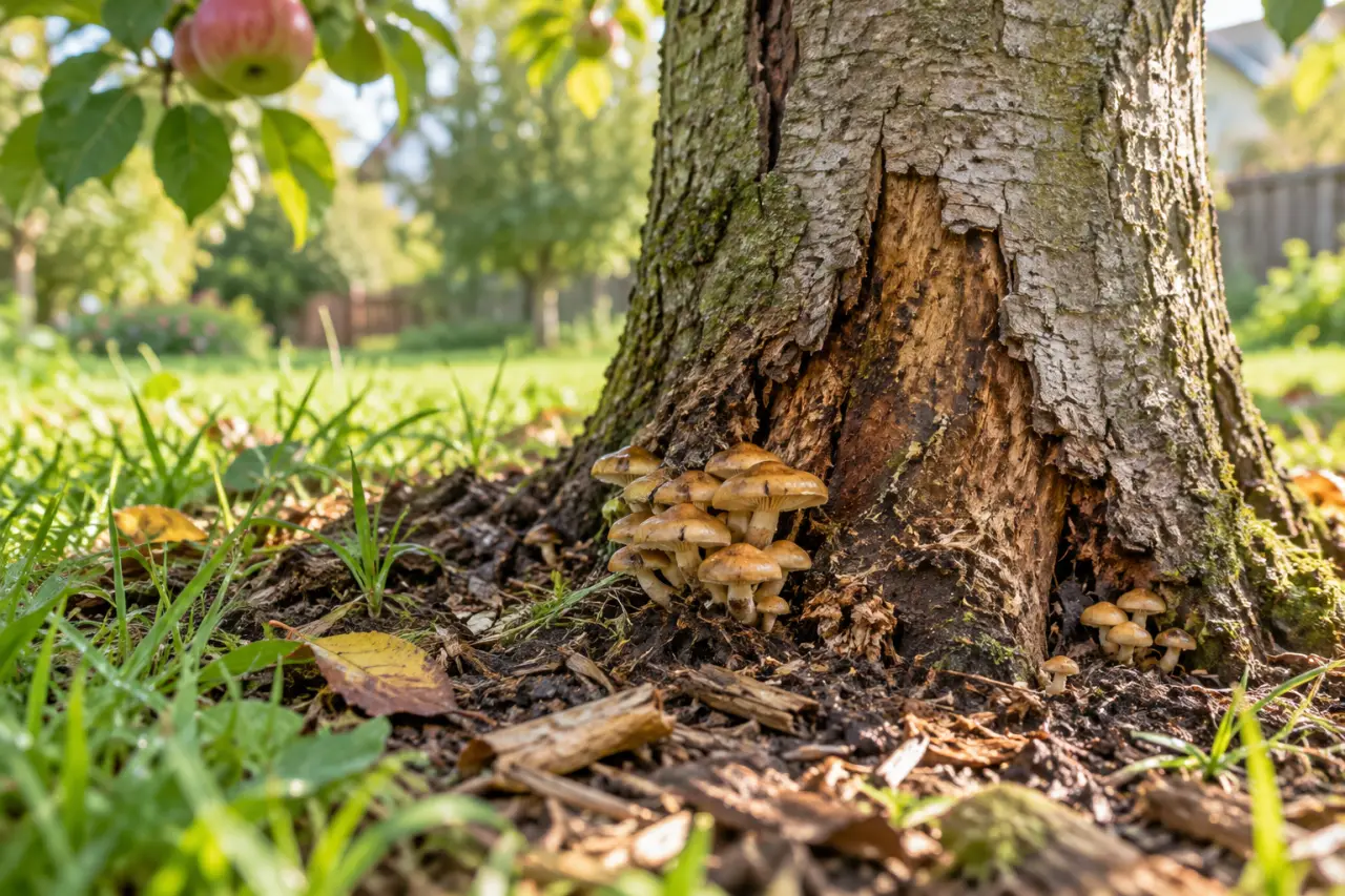 Arbre malade à cause d’un champignon : le signe au collet qui impose d’agir vite