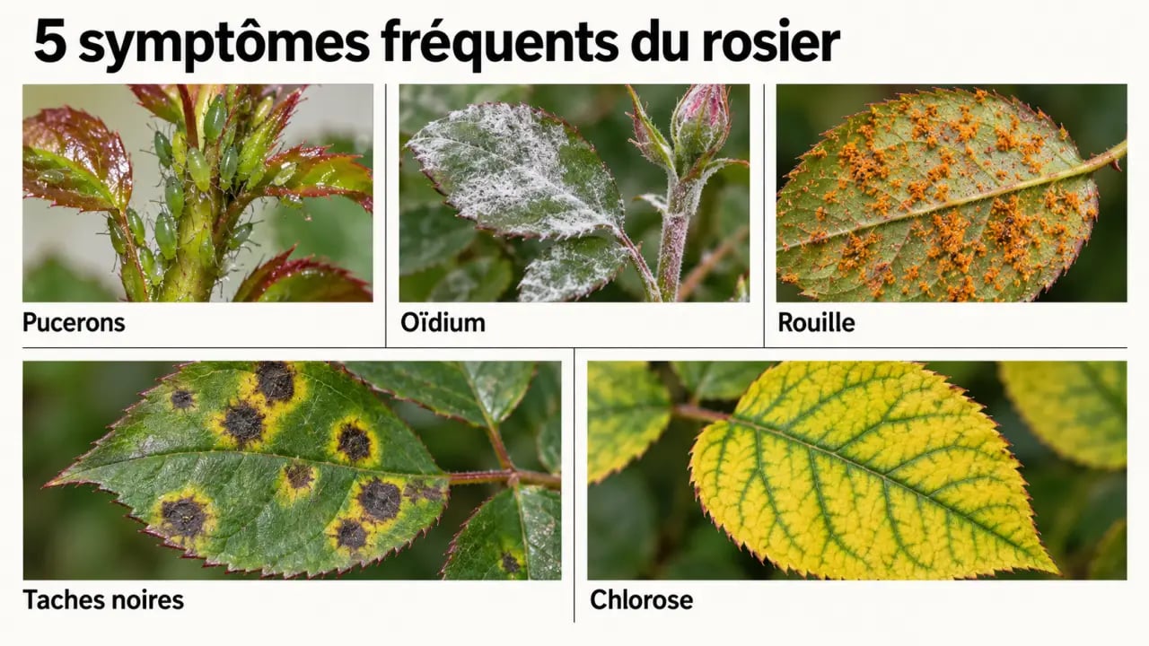 Maladie des rosiers remède de grand mère savon noir : reconnaître pucerons, oïdium, rouille, taches noires et chlorose