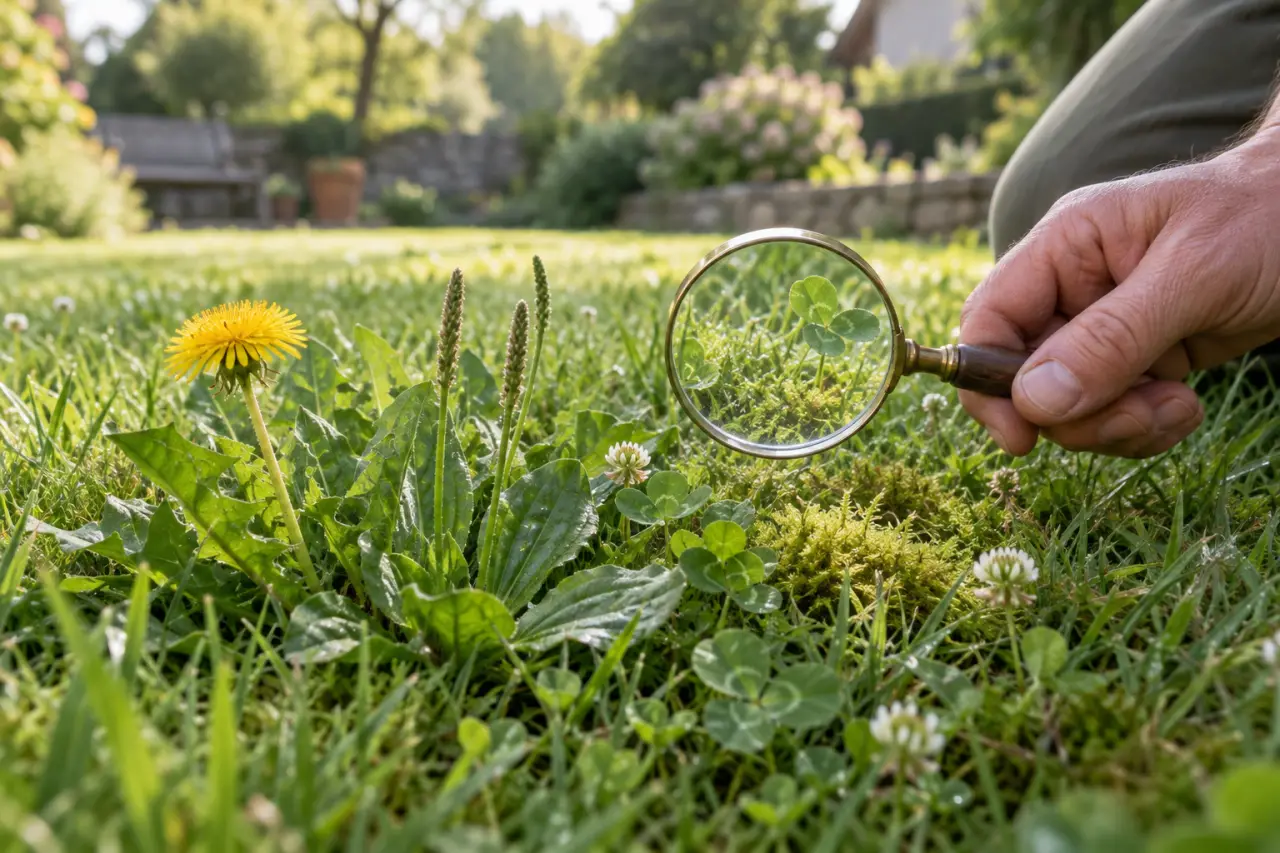Lire les mauvaises herbes comme un diagnostic du gazon