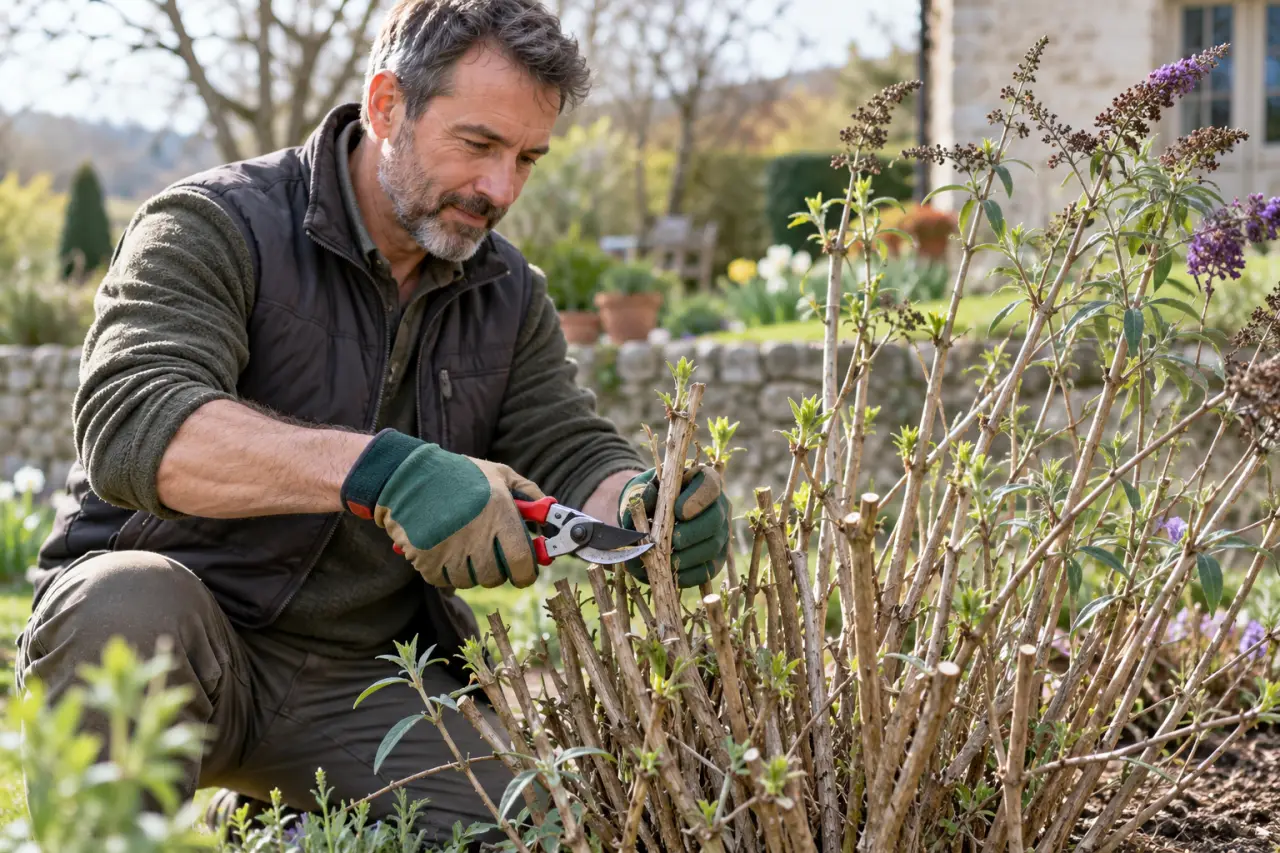 Tailler un arbre à papillons : février-mars pour le davidii, après floraison pour les autres