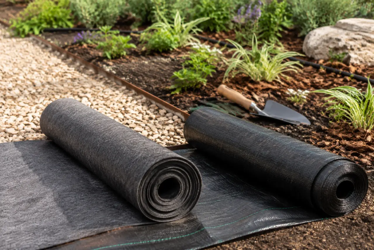 Feutre géotextile ou toile de paillage : séparation, filtration, protection, quel choix au jardin ?