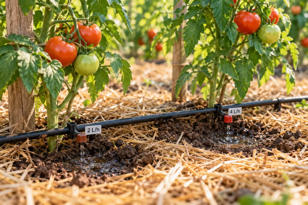 Goutteurs de 2 ou 4 L/h : le débit change la durée d’arrosage des tomates