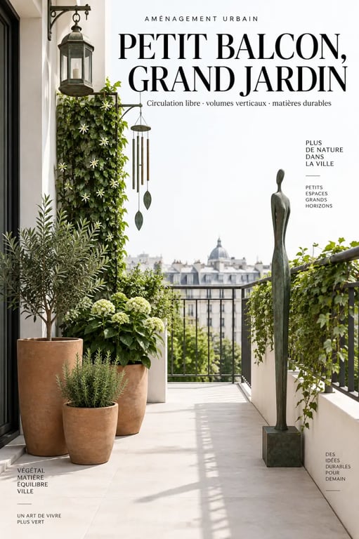 Décoration de jardin originale et verticale pour un petit balcon