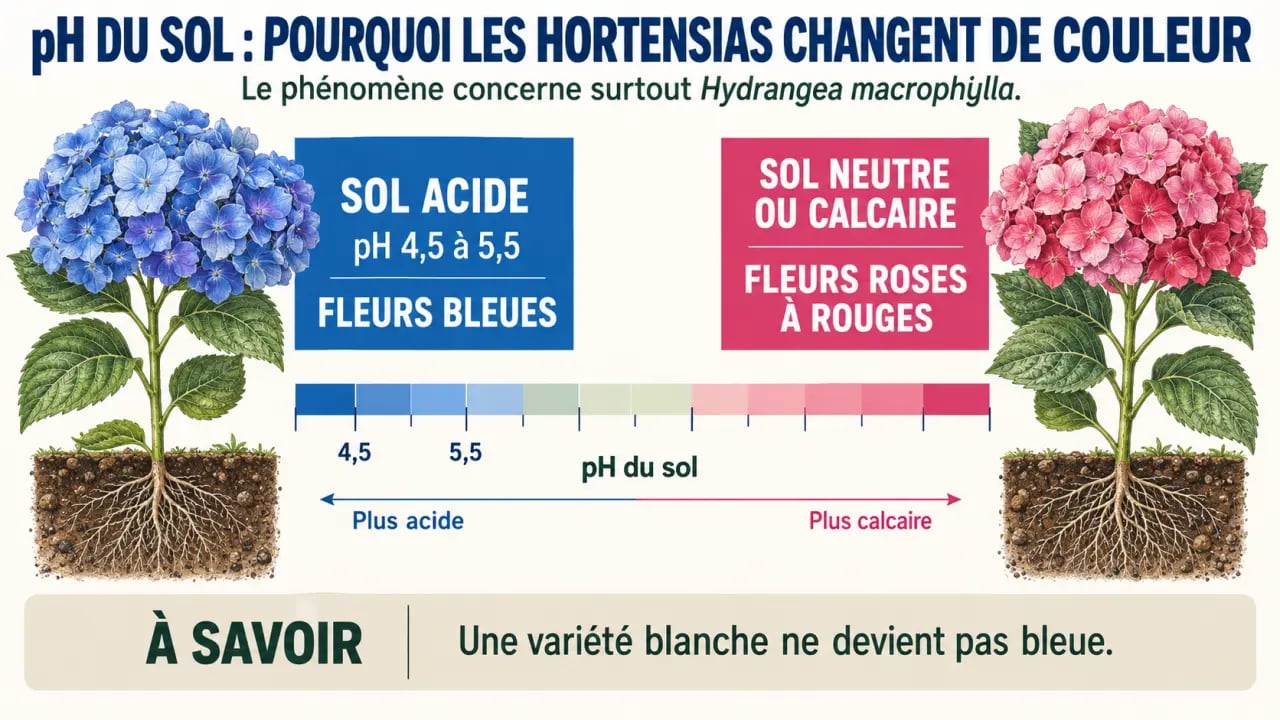Que mettre au pied des hortensias pour favoriser le bleu ou le rose selon le pH du sol